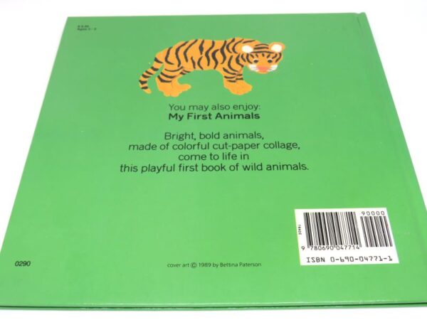 Tweedehands kinderboek my first wild animals achterkant