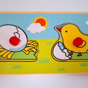 Tweedehands puzzel van ei tot kip