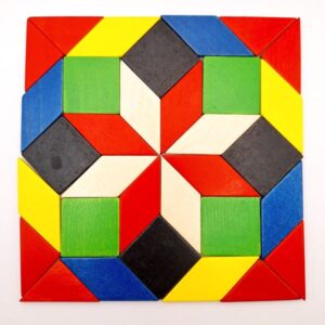 Tweedehands houten mozaïek puzzel