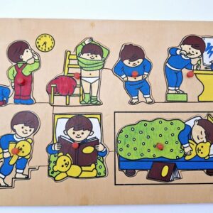 Tweedehands houten puzzel bedtijd