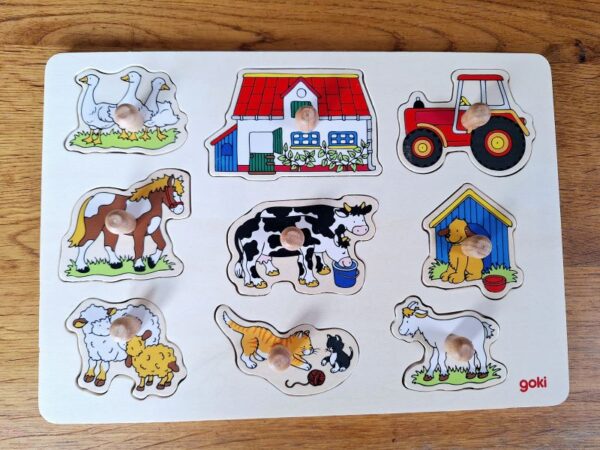 Tweedehands houten puzzel boerderij