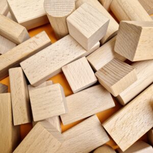 Tweedehands houten blokken blanco